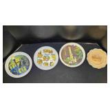 4 decorative plates; Union Square NY