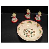 Christmas decorations: 3 Angels & bowl