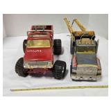 2 vintage Nylint pressed metal model trucks