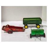 Pressed metal model farm implements