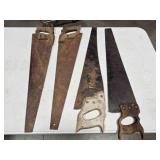 4 vintage hand saws