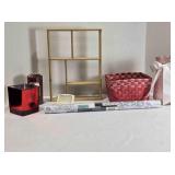 Shadow Box; Night light; Candle; Wallpaper; Basket