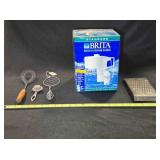 Brita Water Filter Pitcher & vintage kitchen tools