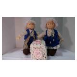 vintage pair of Ice Cream western crochet dolls on