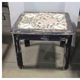 Mosaic top coffee table, 26"x26"x20" tall