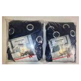 2 - 52"x108" Navy Blue Zhao Feng drapes