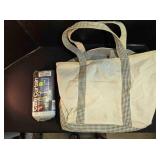 Canvas tote & Cafï¿½ Curtain (52"x9")