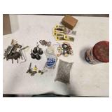 Screws, door hardware, hinges, U-bolt, padlocks