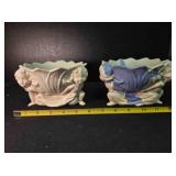 2 Vintage Cherub planters
