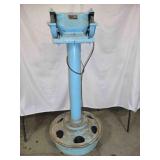 Cast iron mounted Ram bench grinder, 48" tall