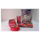 Dancing coke can; metal car cany tin; metal candle