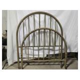 Cast iron bed frame w/cathedral arch design