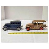 2 Hubley die-cast model cars