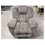 LZB Grey recliner - hand pull lever