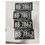 4 Texas Farm Truck license plates
