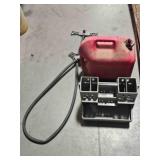 Metal catch pan & bucket, roundup & wood shavings