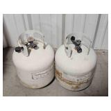 2 propane tanks - one tank is half full