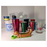 Drinking cups - Aluminum, plastic, glass