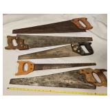 5 Vintage hand saws