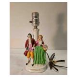 Vintage Occupied Japan figural porcelain lamp