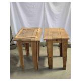 2 rustic tables, 24" tall,