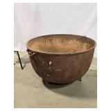 Large cast iron cauldron, 27" across, 16" tall
