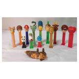 14 vintage Pez candy dispensers
