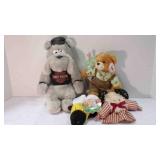 stuffed animals- Harley Dog; Bean Sprout Bee w/tag
