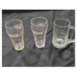 2 Fountain Coca-Cola glasses & Beer Mug