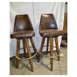 2 Barstools, seat 30" , 42" overall, swivel