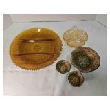 Vintage Mr. Peanut snack bowls & Tiara glass trays