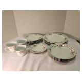 saucers, bowls, plates & coffee cups
