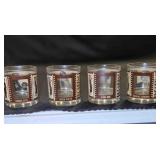 Set of 4 Roaring Twenties whiskey lowball glasses
