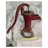Vintage hand water pump, 18" tall
