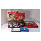 Board games; poker chips; and cards