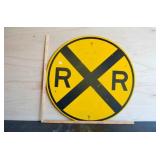 R x R Crossing Metal Sign