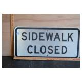 Sidewalk Closed Metal Sign