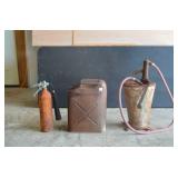 Jerrycan, Oil Pump, Fire Extinguisher
