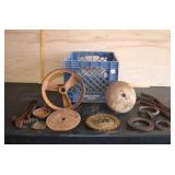 Miscellaneous Iron and Gold Spot Milk Crate