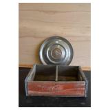 Vintage Coca-Cola crate, Pontiac Hubcap