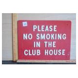 No Smoking Plastic Sign