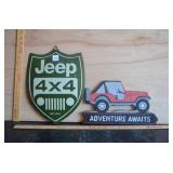 2 Jeep Wood and Metal Signs