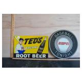 Teds Root Beer, ESPN Baseball Tonight Metal Signs
