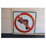 Do Not Turn, one-sided, Metal Sign