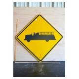 Fire Station Metal Sign