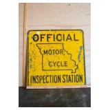 Missouri Motorcycle Inspection Station Metal Sign