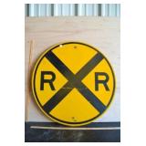 R x R Crossing Metal Sign