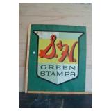 Double-sided Vintage S & H Green Stamps Metal Sign