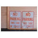 2 No Parking Metal Signs