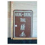 Hiking-Biking Trail Metal Sign